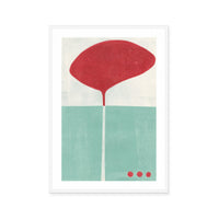 Modern Red Teal Shape