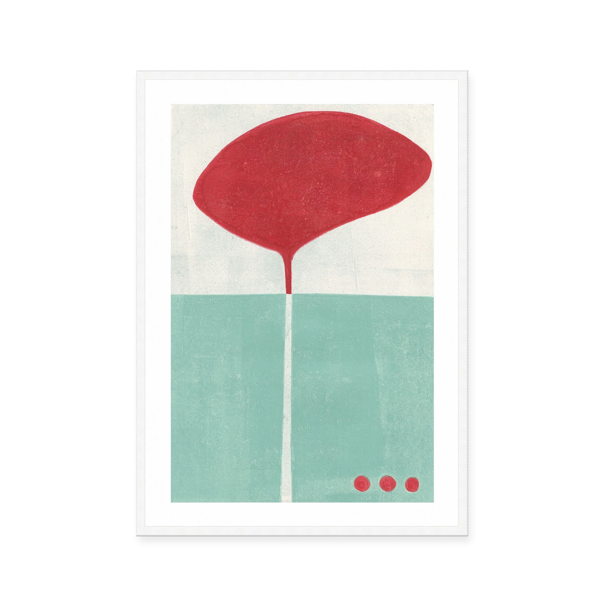 Modern Red Teal Shape
