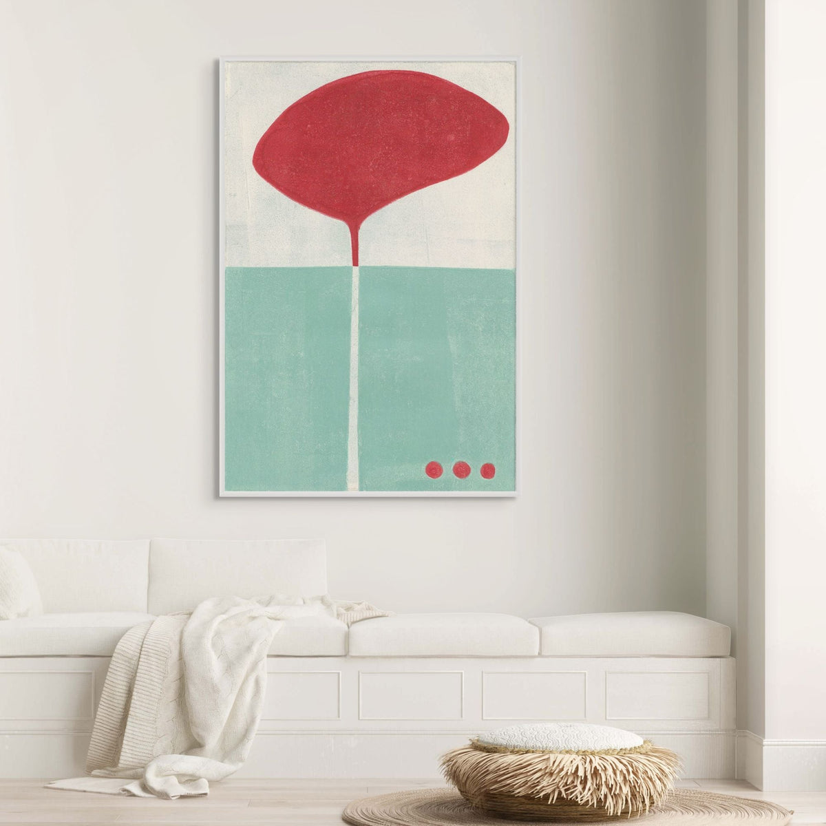 Modern Red Teal Shape