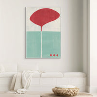 Modern Red Teal Shape