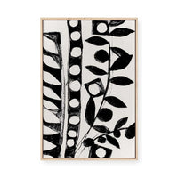 Monochrome Botanical Patterns II | Framed Canvas