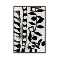 Monochrome Botanical Patterns II | Framed Canvas