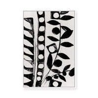 Monochrome Botanical Patterns II | Framed Canvas