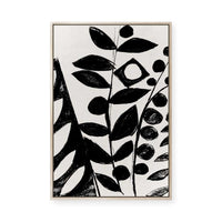 Monochrome Botanical Patterns I | Framed Canvas