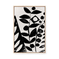 Monochrome Botanical Patterns I | Framed Canvas