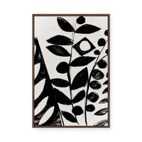 Monochrome Botanical Patterns I | Framed Canvas