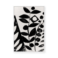 Monochrome Botanical Patterns I | Framed Canvas