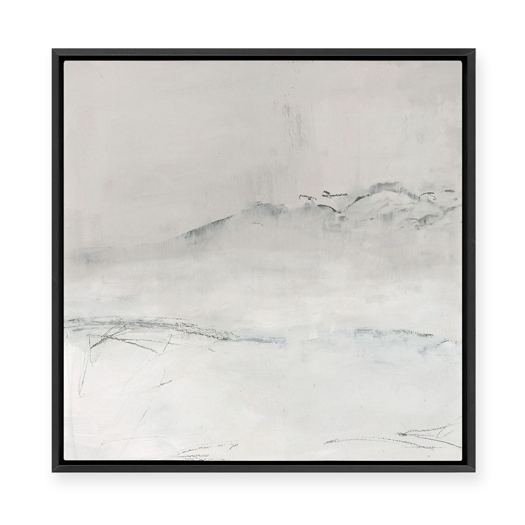 Mountains on a Winter Morning | Framed Canvas