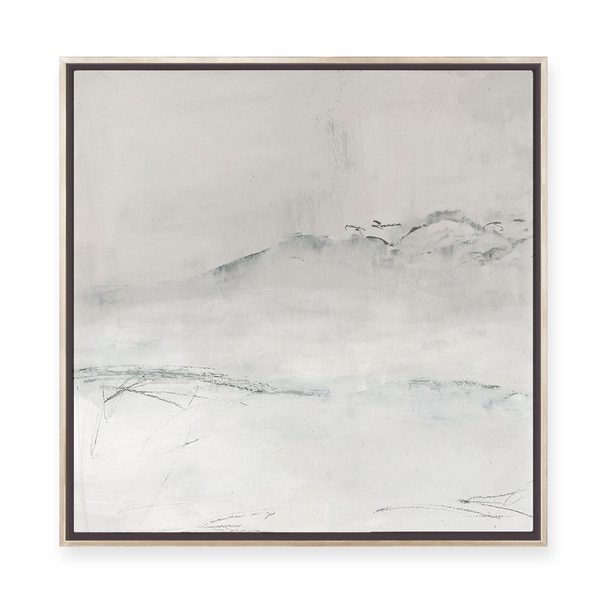 Mountains on a Winter Morning | Framed Canvas