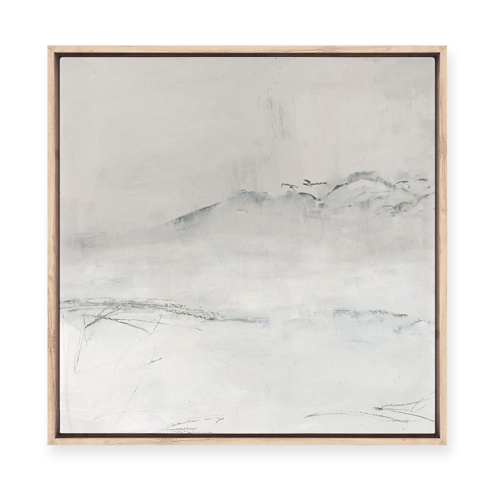 Mountains on a Winter Morning | Framed Canvas