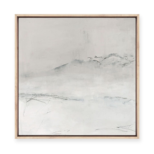 Mountains on a Winter Morning | Framed Canvas