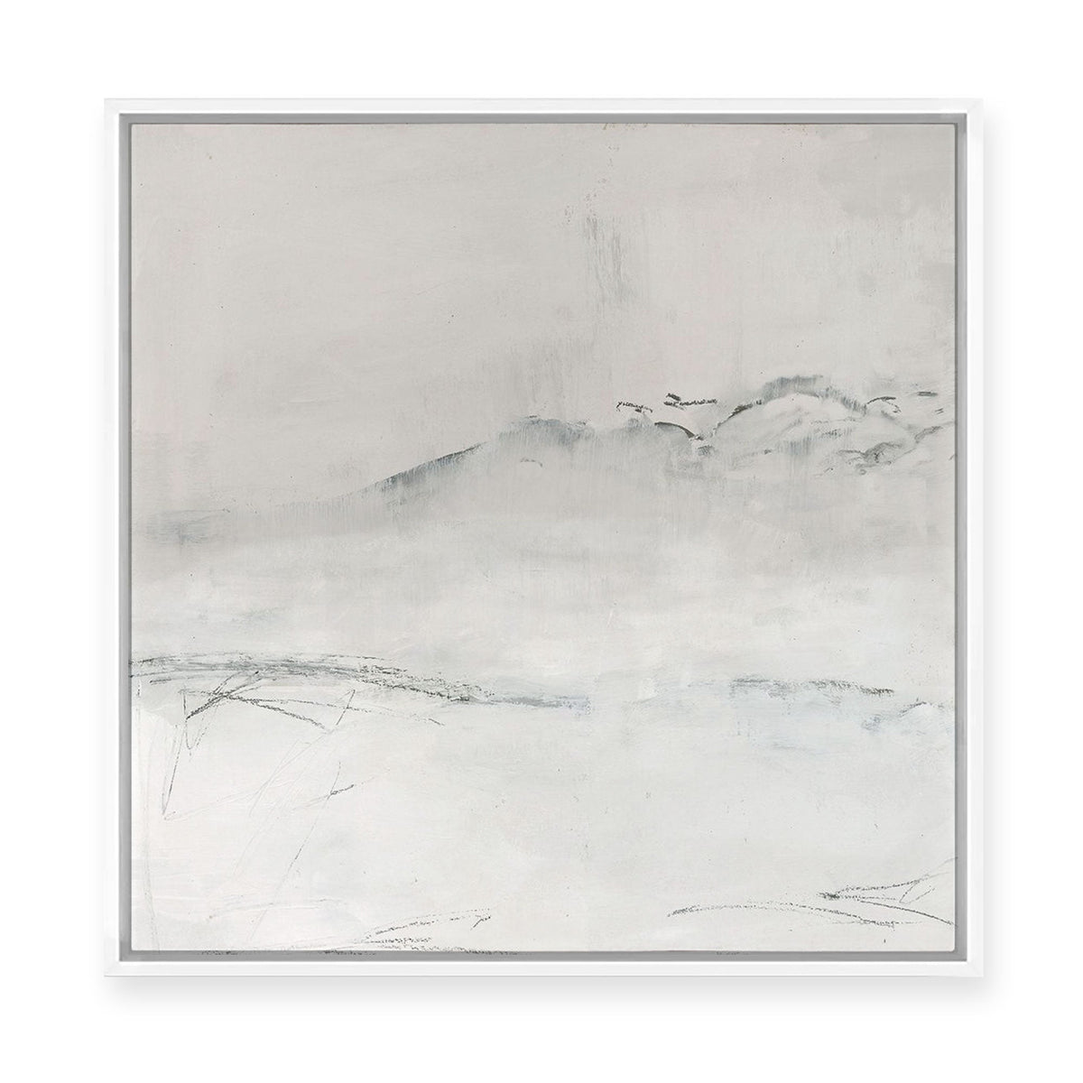 Mountains on a Winter Morning | Framed Canvas