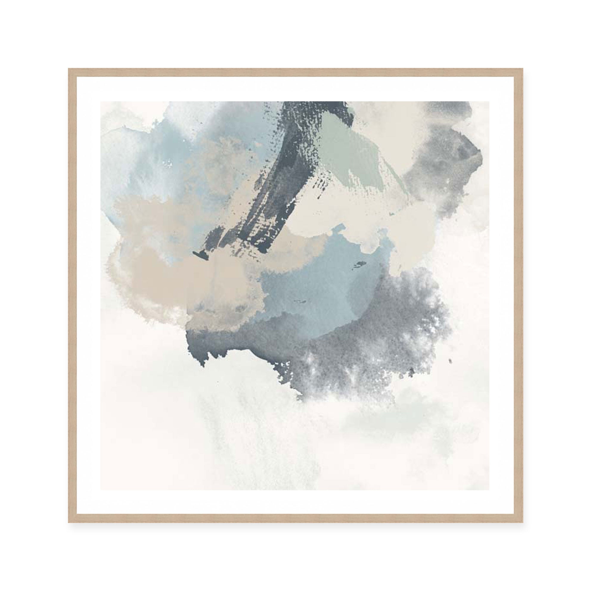 Muted Brushstrokes in Blue I