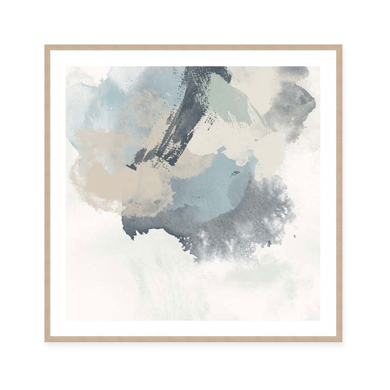 Muted Brushstrokes in Blue I