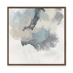 Muted Brushstrokes in Blue I | Framed Canvas