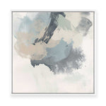 Muted Brushstrokes in Blue I | Framed Canvas