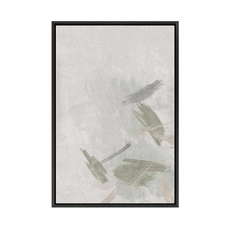 Muted Brushstrokes in Soft Motion I | Framed Canvas