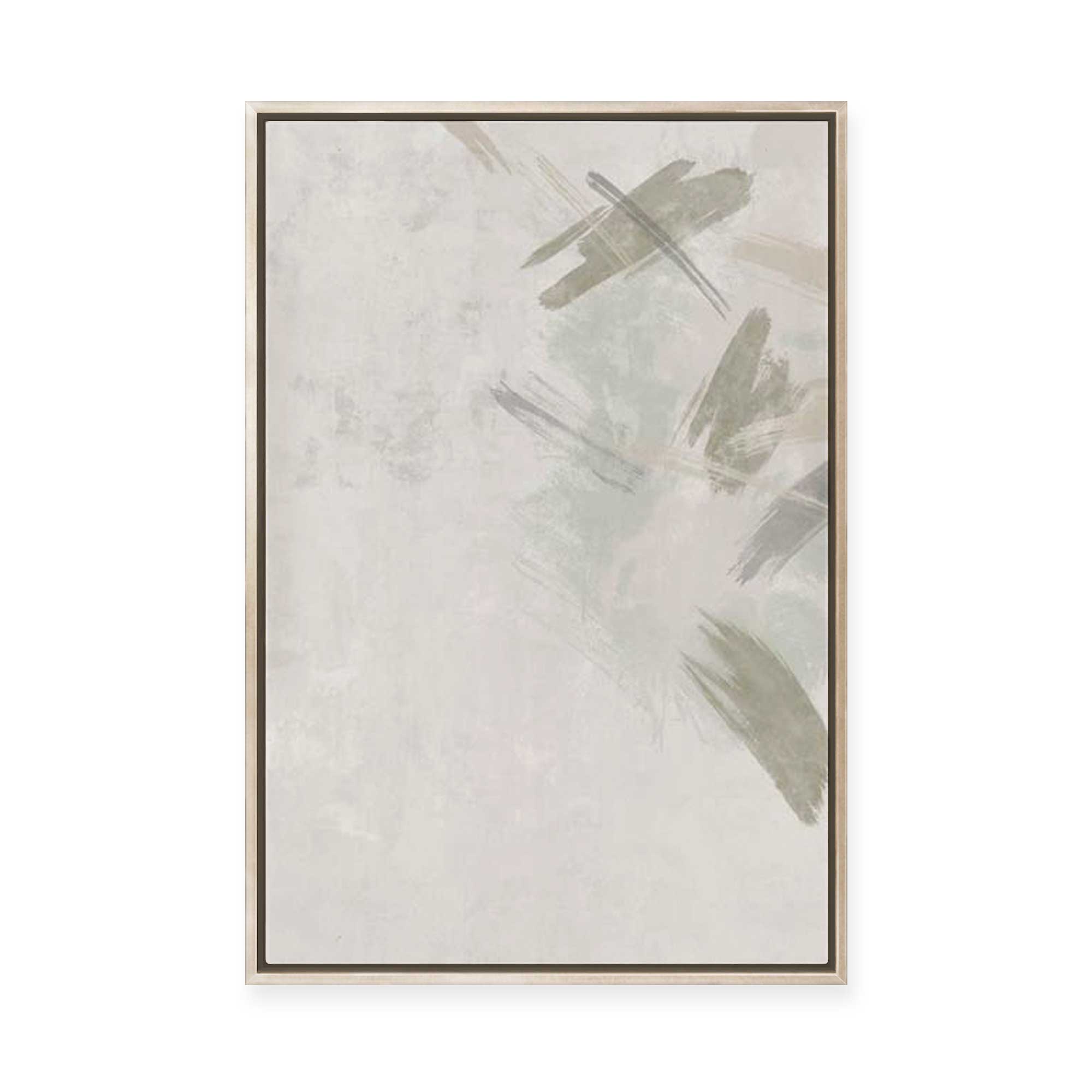 Muted Brushstrokes in Soft Motion II | Framed Canvas