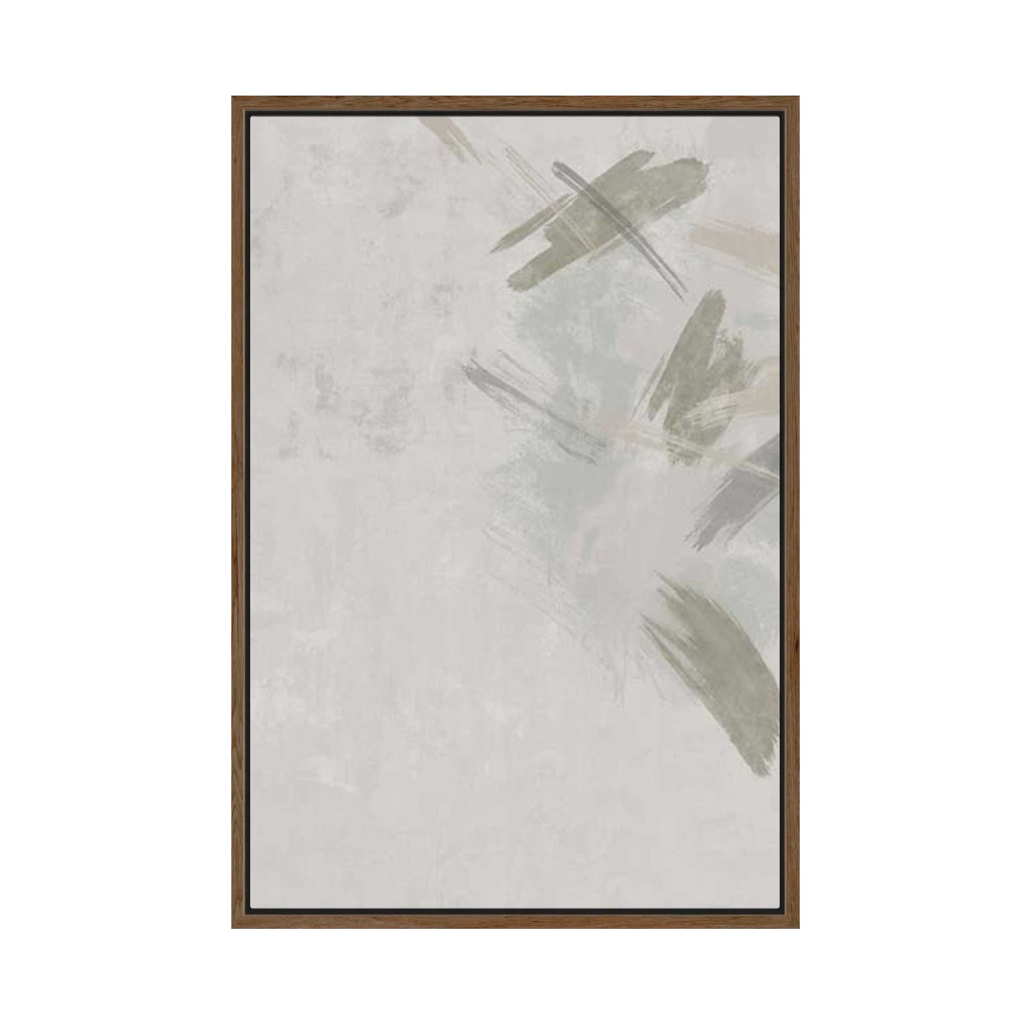 Muted Brushstrokes in Soft Motion II | Framed Canvas