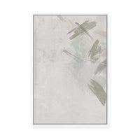 Muted Brushstrokes in Soft Motion II | Framed Canvas