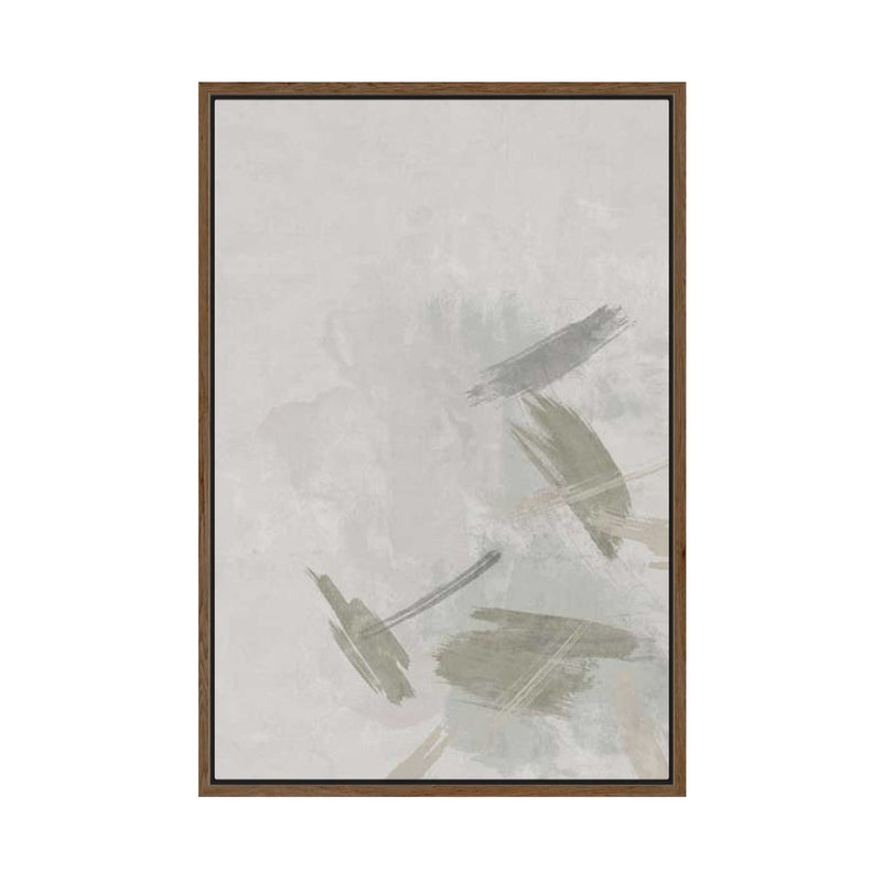 Muted Brushstrokes in Soft Motion I | Framed Canvas