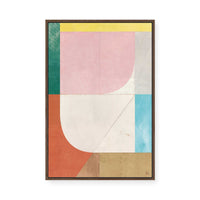 Muted Geometric Shapes II | Framed Canvas