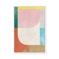Muted Geometric Shapes II | Framed Canvas