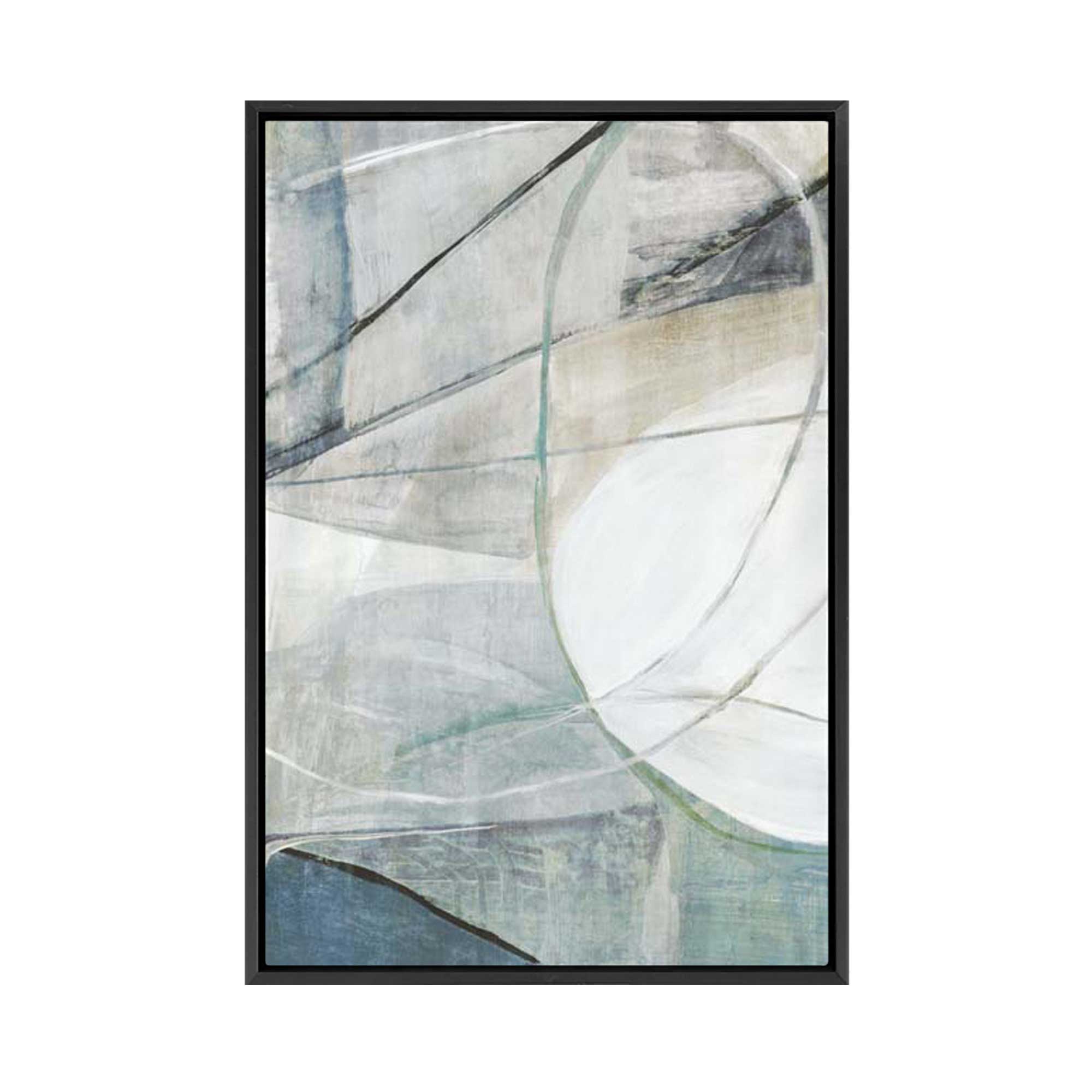 Muted Harmony of Curving Lines | Framed Canvas