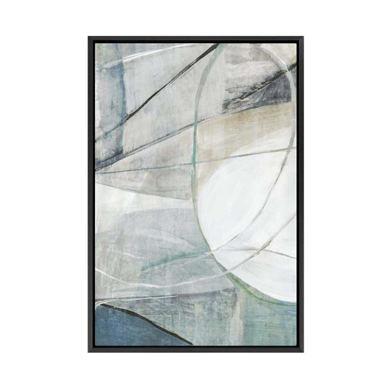 Muted Harmony of Curving Lines | Framed Canvas