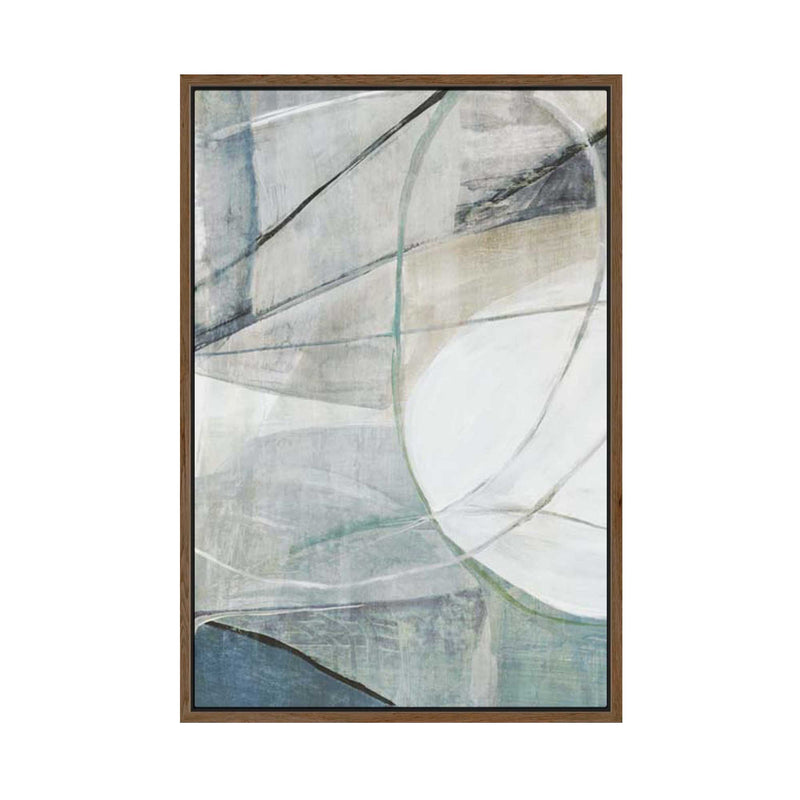 Muted Harmony of Curving Lines | Framed Canvas