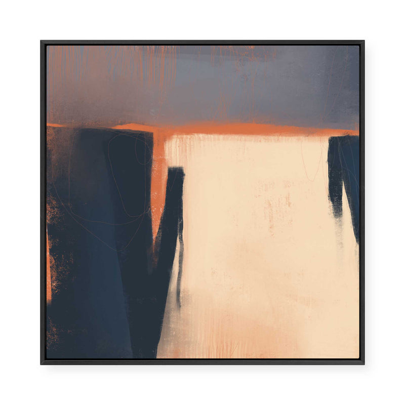 Muted Horizon Line II | Framed Canvas