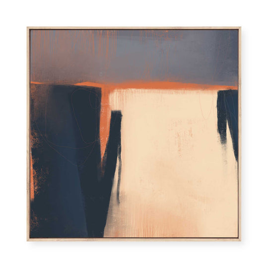 Muted Horizon Line II | Framed Canvas