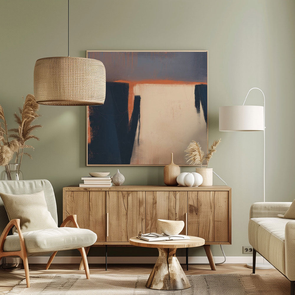 Muted Horizon Line II | Framed Canvas