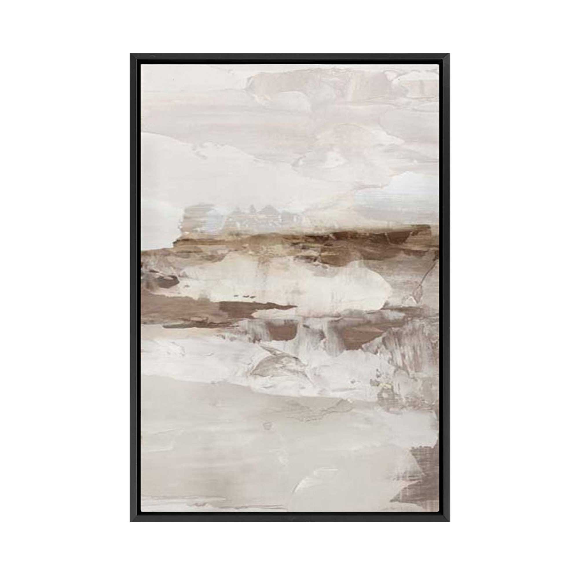 Muted Horizon in Textured Neutrals II | Framed Canvas