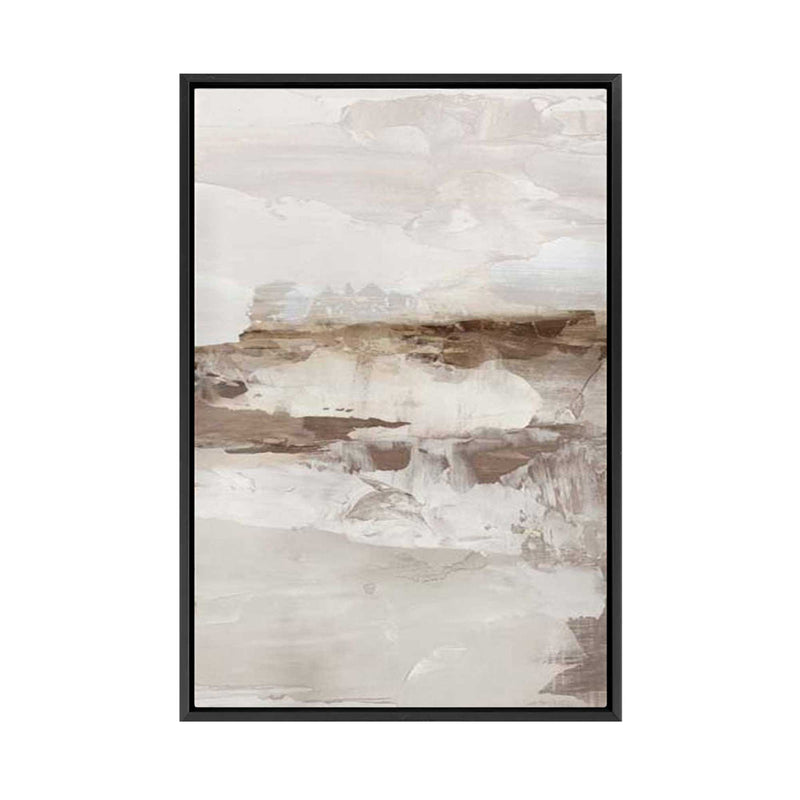 Muted Horizon in Textured Neutrals II | Framed Canvas