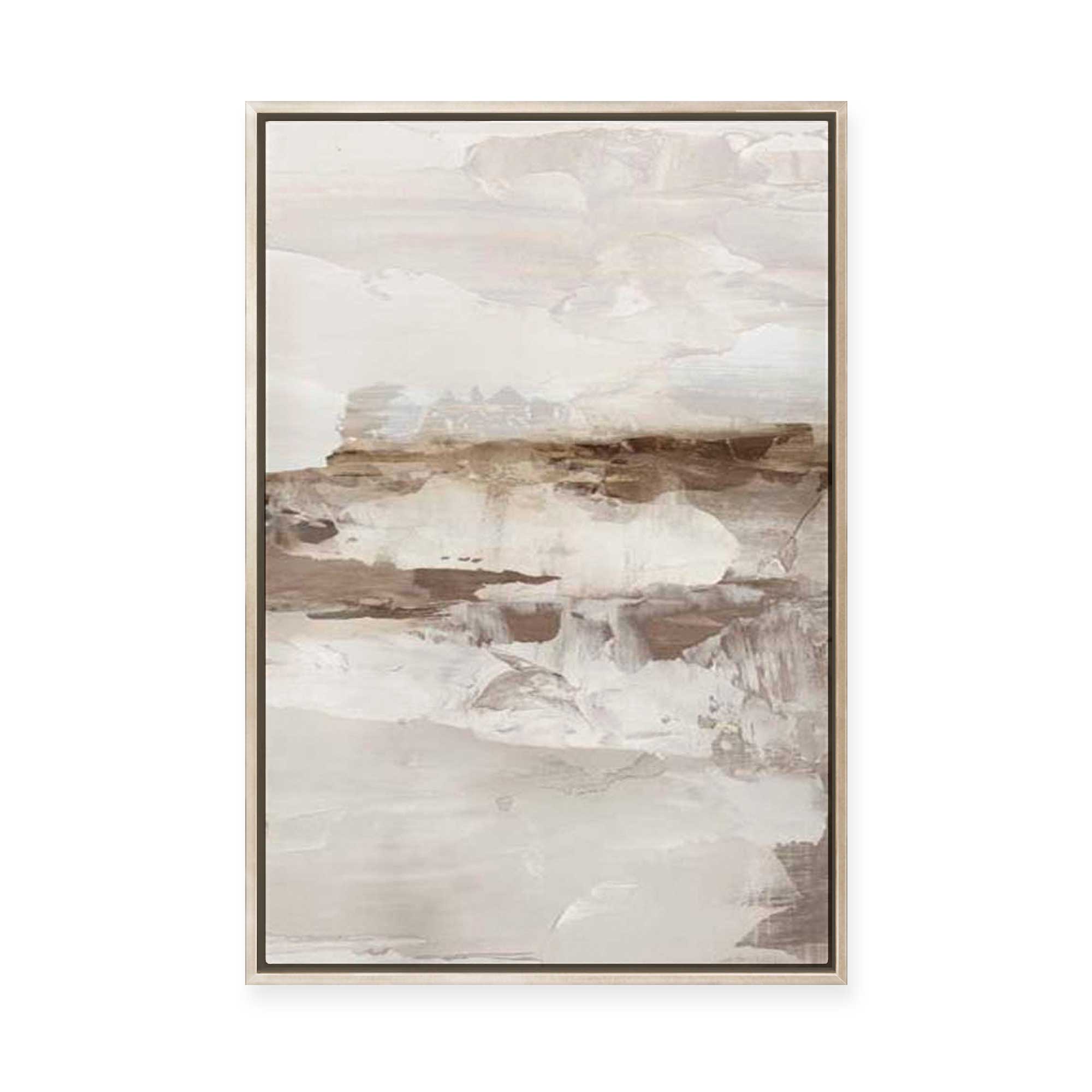 Muted Horizon in Textured Neutrals II | Framed Canvas