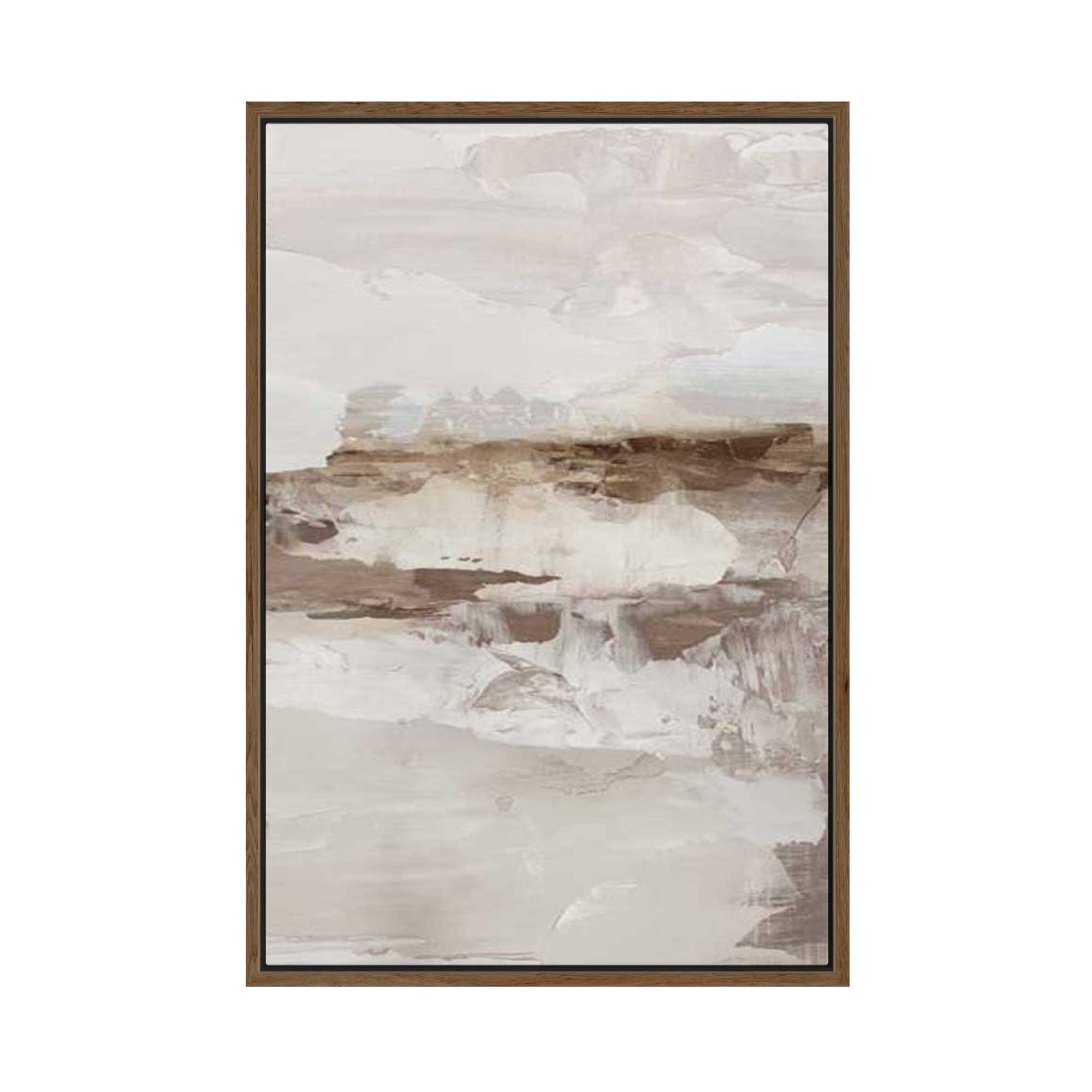Muted Horizon in Textured Neutrals II | Framed Canvas