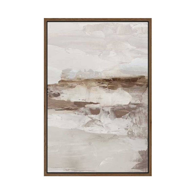 Muted Horizon in Textured Neutrals II | Framed Canvas