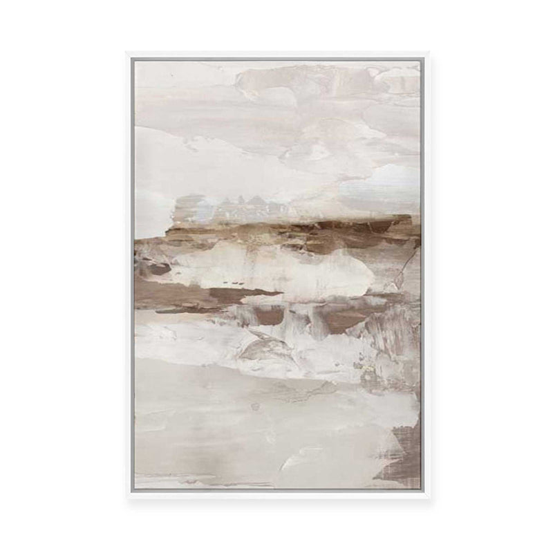 Muted Horizon in Textured Neutrals II | Framed Canvas