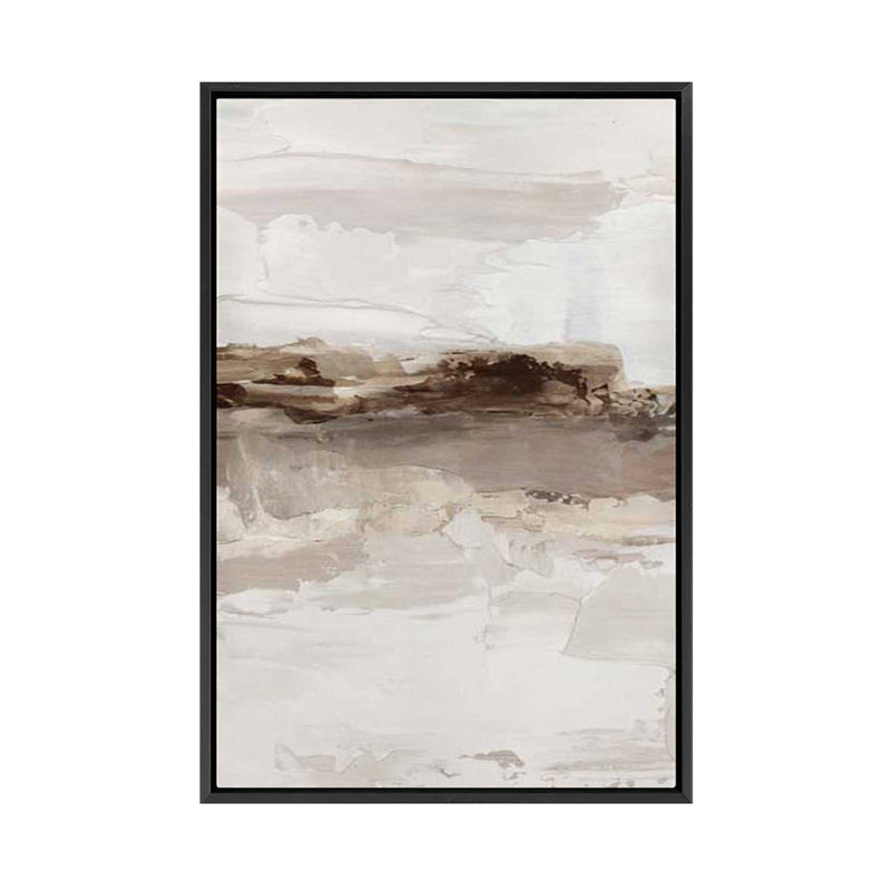 Muted Horizon in Textured Neutrals I | Framed Canvas
