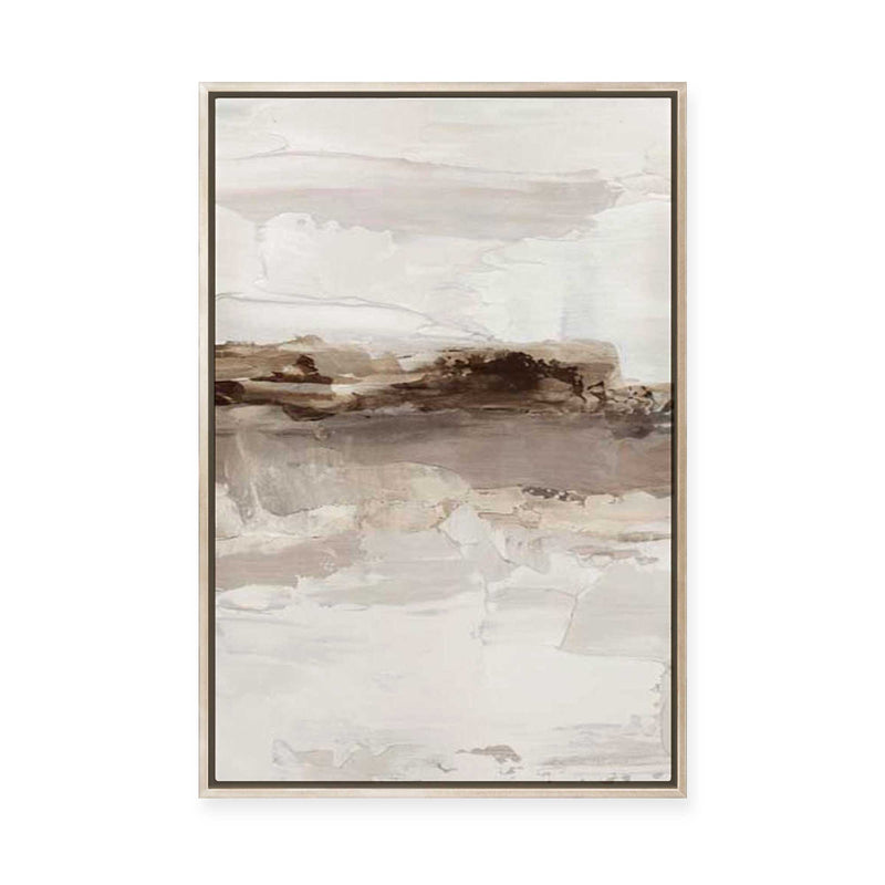 Muted Horizon in Textured Neutrals I | Framed Canvas