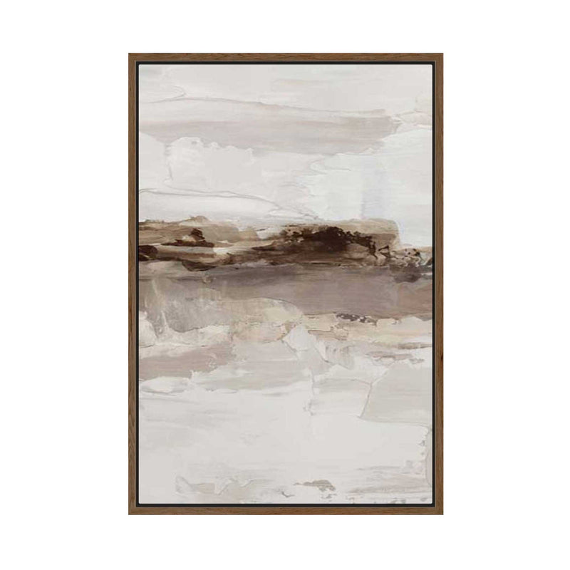Muted Horizon in Textured Neutrals I | Framed Canvas