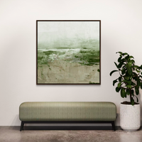 Muted Landscape in Green | Framed Canvas