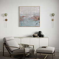Muted Landscape in Pink | Framed Canvas