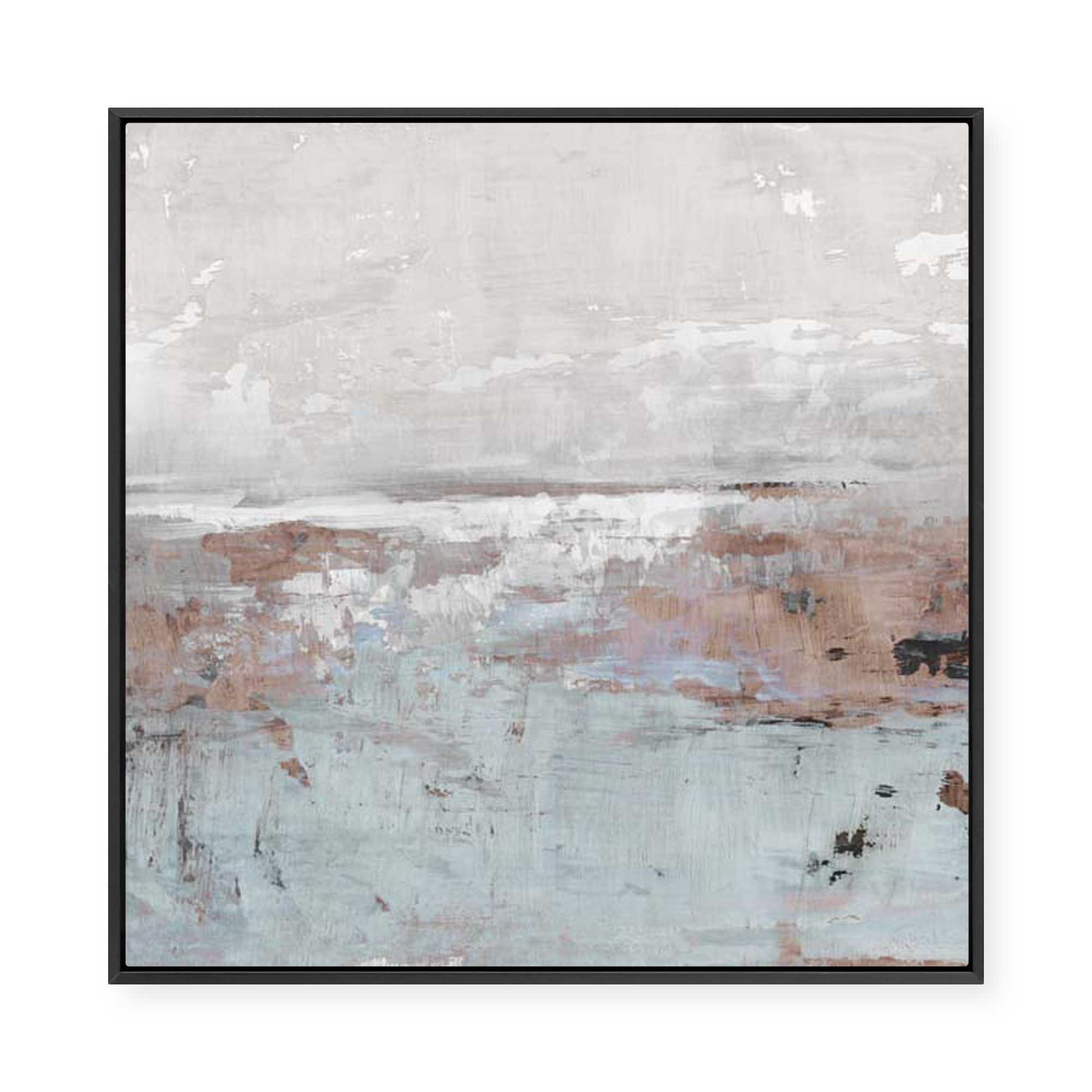 Muted Landscape in Pink | Framed Canvas