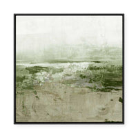 Muted Landscape in Green | Framed Canvas