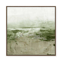 Muted Landscape in Green | Framed Canvas