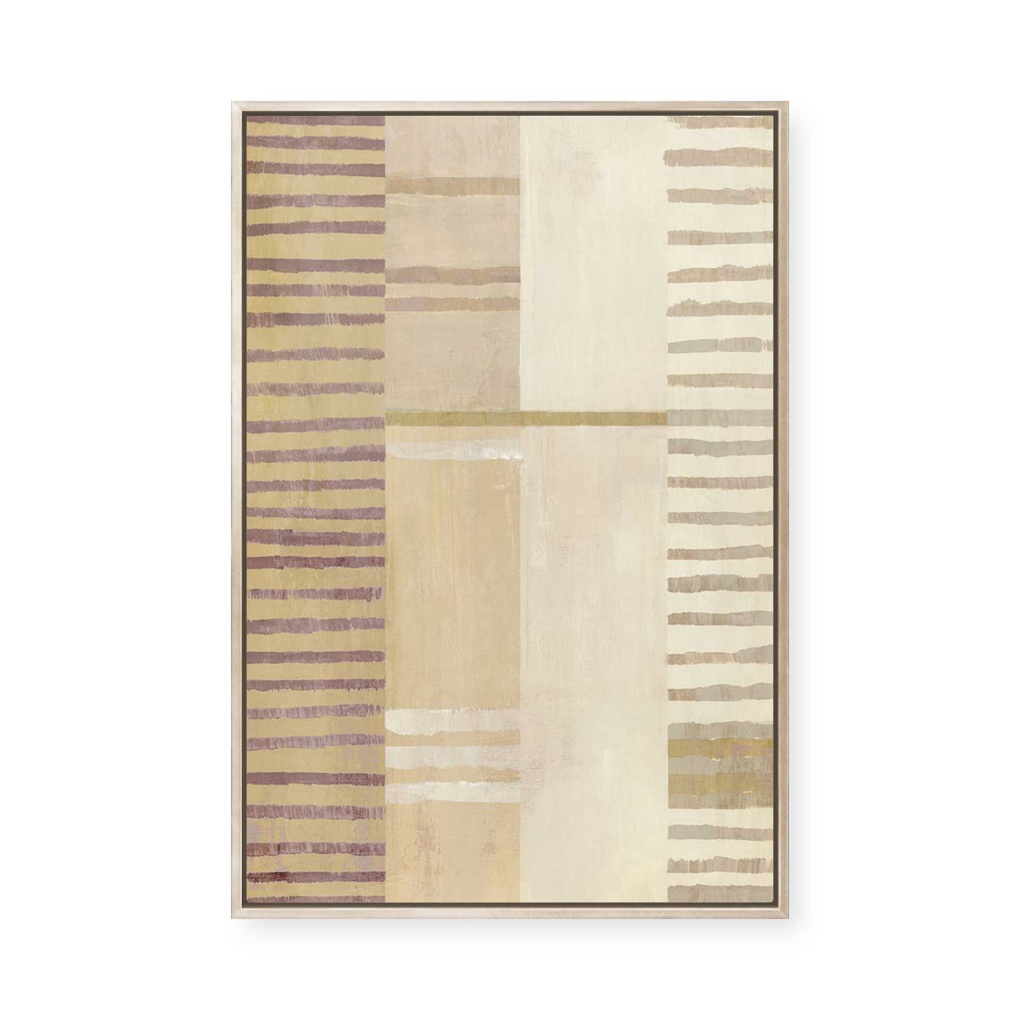 Muted Lines and Soft Intersection | Framed Canvas