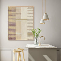 Muted Lines and Soft Intersection | Framed Canvas