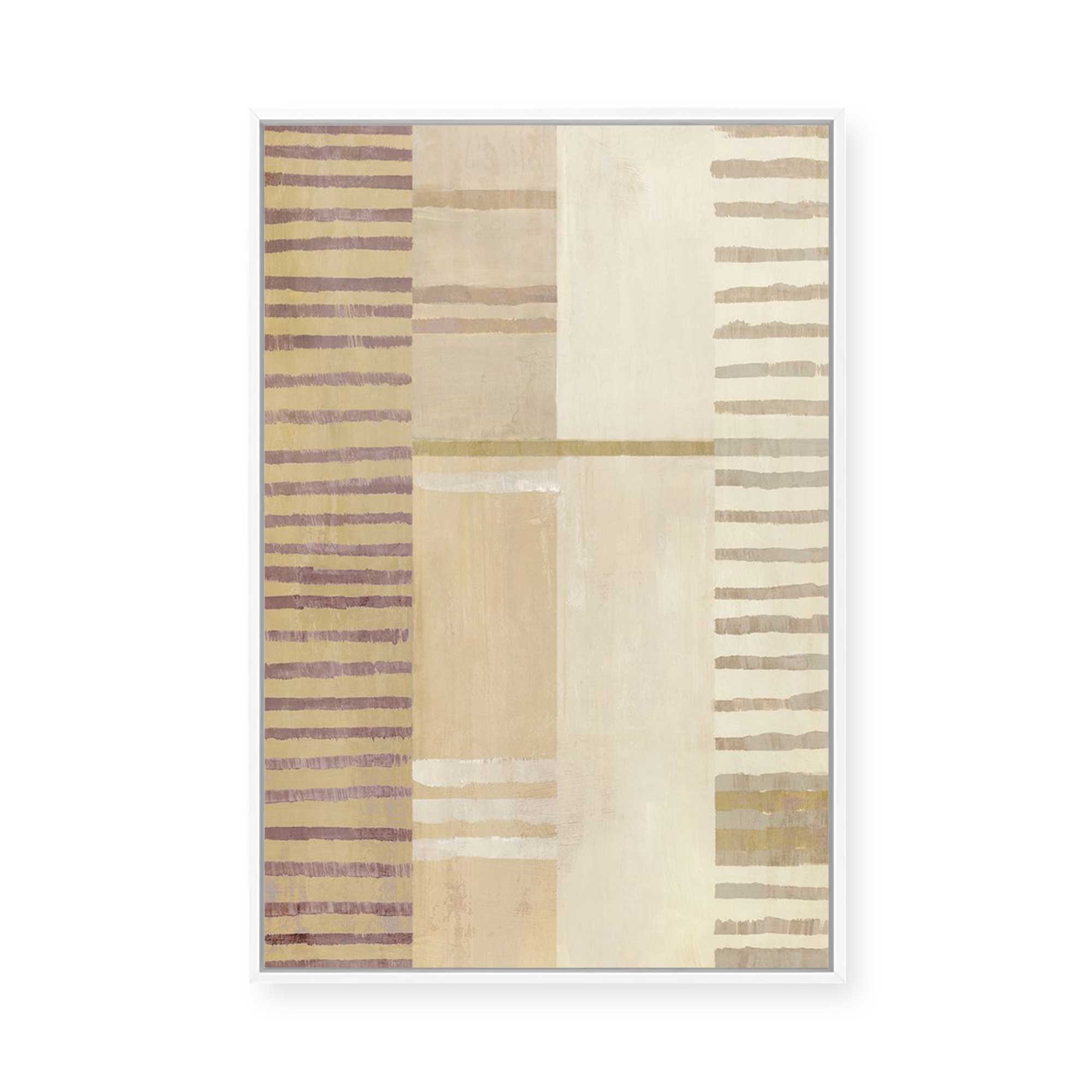 Muted Lines and Soft Intersection | Framed Canvas